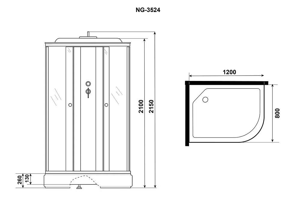 Душевая кабина Niagara Eco NG-3524-14R