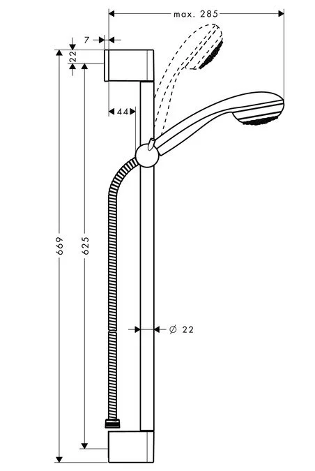 Душевой гарнитур Hansgrohe Crometta 85 27652000 хром