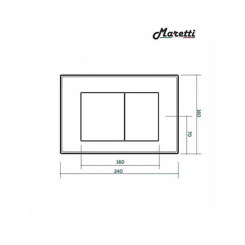 Инсталляция Maretti AC11P5211, с безободковым унитазом Umbria UM10PBM51-560, крышка-сиденье микролифт, клавиша Sofia AC12SF-560, черный, комплект, UM51SF56052