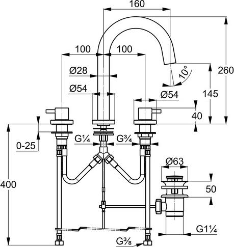 Смеситель для раковины Kludi Bozz 383930576, хром