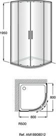 Душевой уголок Roca Victoria MR 80x80 M18908012, профиль хром, стекло прозрачное