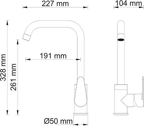 Смеситель Wasserkraft Alz 28807 для кухонной мойки