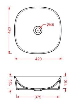 Раковина накладная ArtCeram Ghost GHL001 01 00 белый