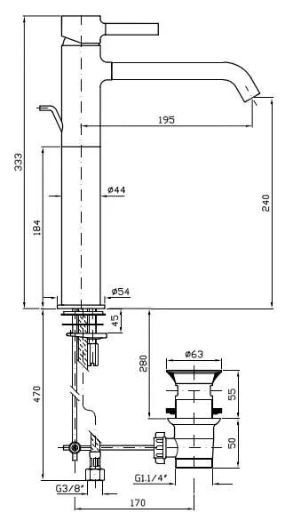 Смеситель для раковины Zucchetti Pan ZP6218 хром