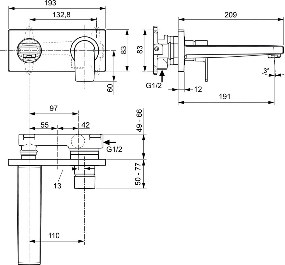 Смеситель для раковины Ideal Standard Edge A7116AA, хром