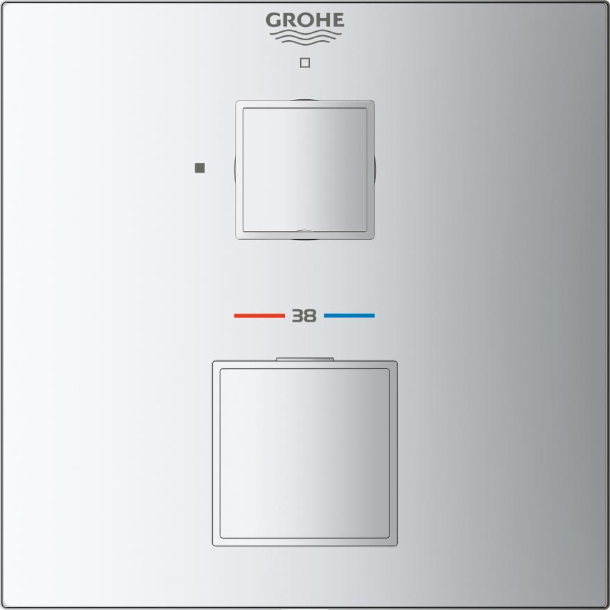 Внешняя часть термостата Grohe Grohtherm Cube 24153000 хром