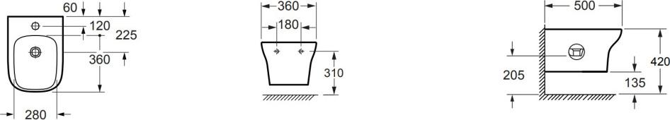 Подвесное биде Ceramica Nova Enjoy CN1105E, белый