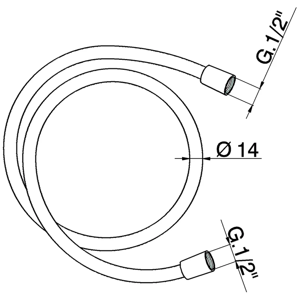 Душевой шланг Huber Lynox ZB009060D1 серый