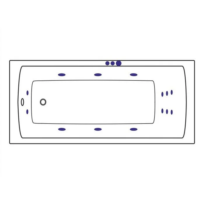 Акриловая ванна Excellent Aquaria 170х75 WAEX.AQU17.SMART.CR хром, белый