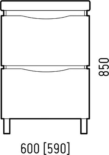Тумба под раковину Corozo Бостон 60 SD-00000801, белый/антик
