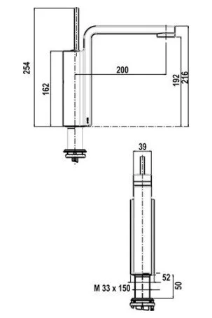 Смеситель для раковины Jado Glance H3136AA хром