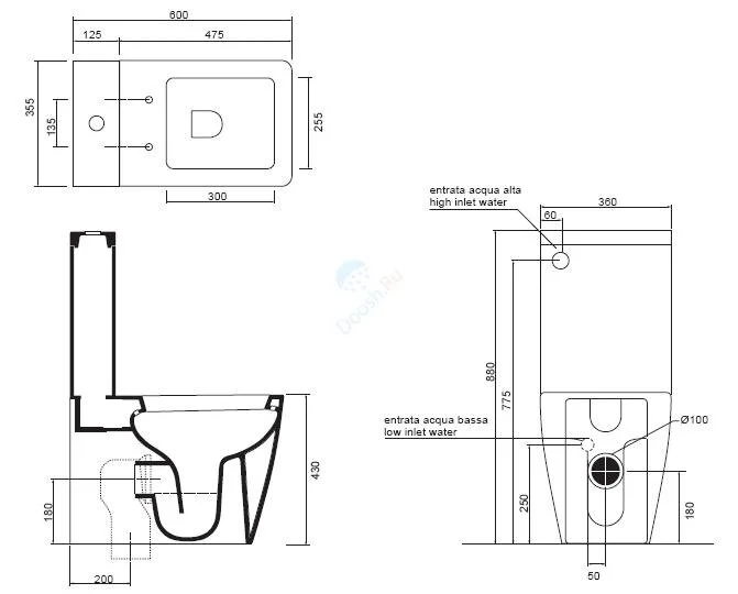 Напольный унитаз Kerasan Ego 3217