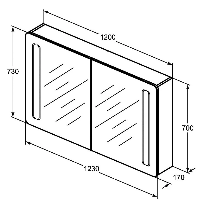 Зеркальный шкаф Ideal Standard Mirror&Light T3425AL хром