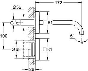 Смеситель для раковины Grohe Allure E 36235000