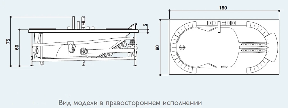 Акриловая ванна Jacuzzi J-Sha 9C43-359 Dx белый