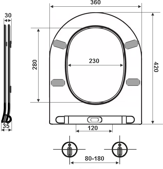 Крышка-сиденье Timo TD-500 (503/403/203) белый