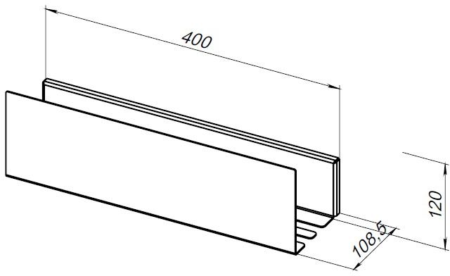 Полка Aquanet Магнум 00274188 40x12 черная матовая