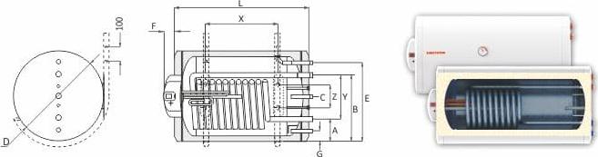 Накопительный водонагреватель Sunsystem BB-N 100 V/S1 06010102202009 100 л белый