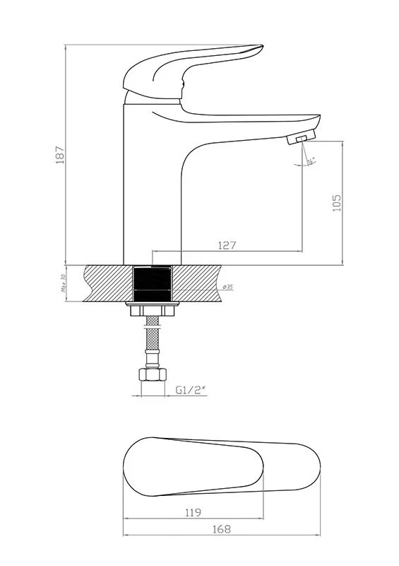 Смеситель для раковины Orange Plast M60-021cr хром