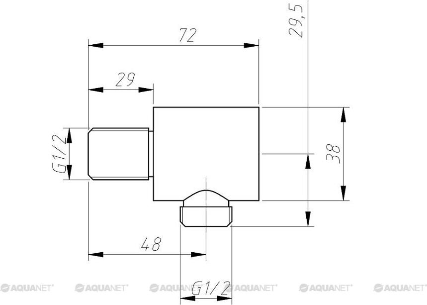 Соединение шланговое Aquanet Steel 225489