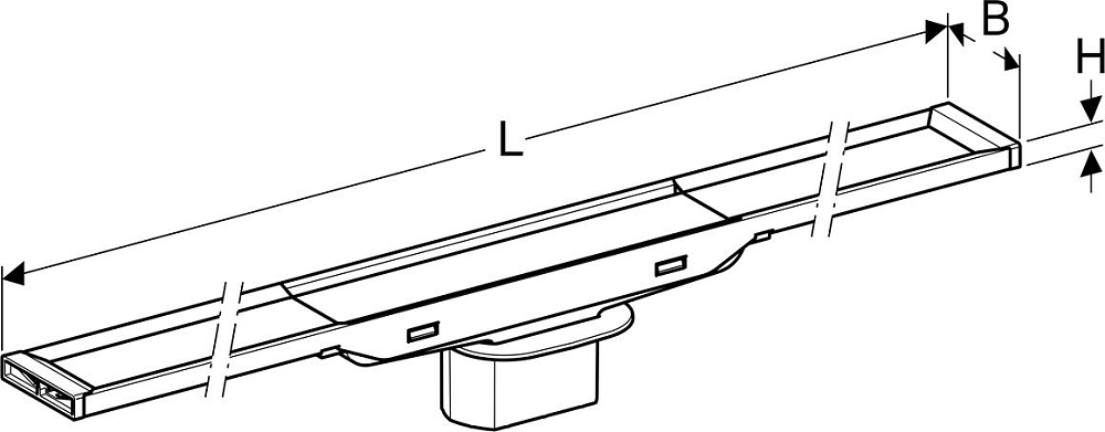 Душевой лоток Geberit CleanLine 152.450.KS.1 с накладной панелью