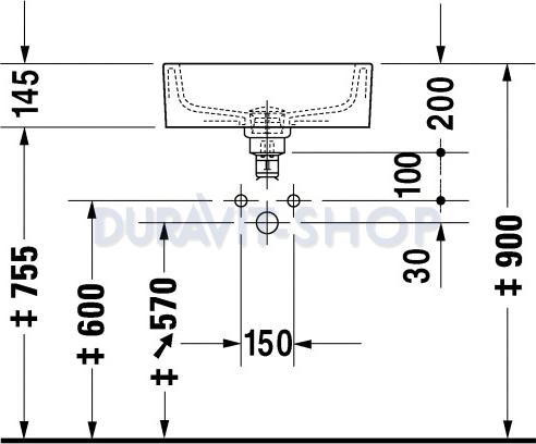 Раковина 48x48 Duravit Starck-1 0446480000