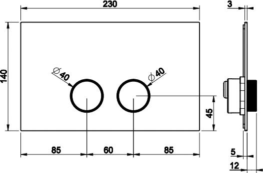 Кнопка смыва Gessi Ingranaggio Viega Prevista 54645#031, хром