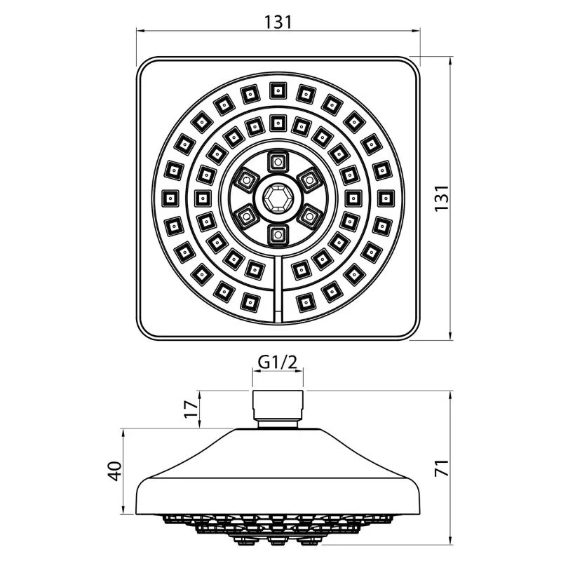 Душ верхний Elghansa Overhead Shower MS-053-Chrome хром