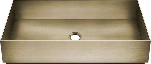 Раковина накладная 60 см Gessi 316 54606#726, warm steel brushed PVD