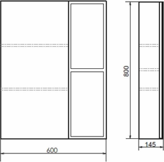 Зеркало-шкаф Comforty Франкфурт-60 00-00004331, бетон светлый