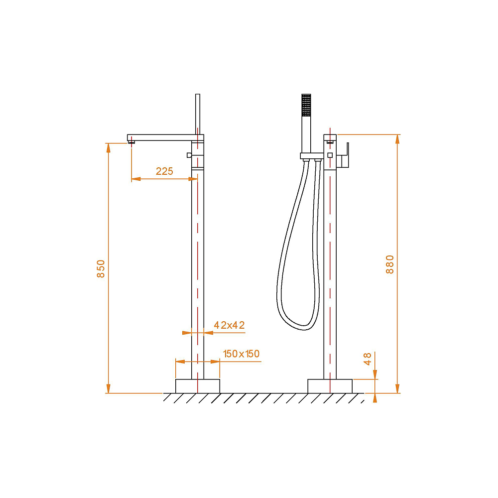 Смеситель для раковины RGW Shower Panels 511405350-04 черный