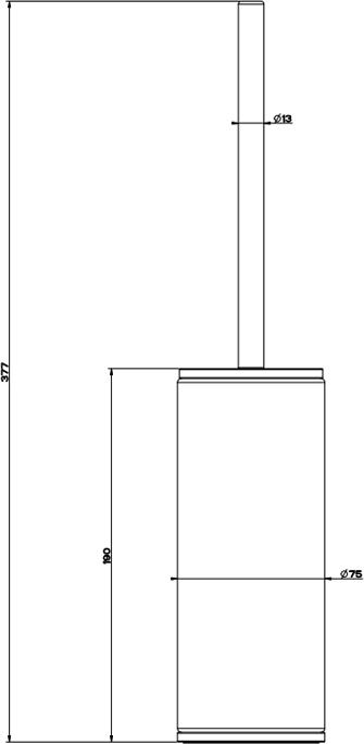 Ёршик для унитаза Gessi Inciso 58543#299, nero XL / белый