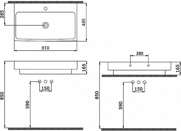 Раковина Bocchi Scala Arch 1078-001-0126, белый глянец