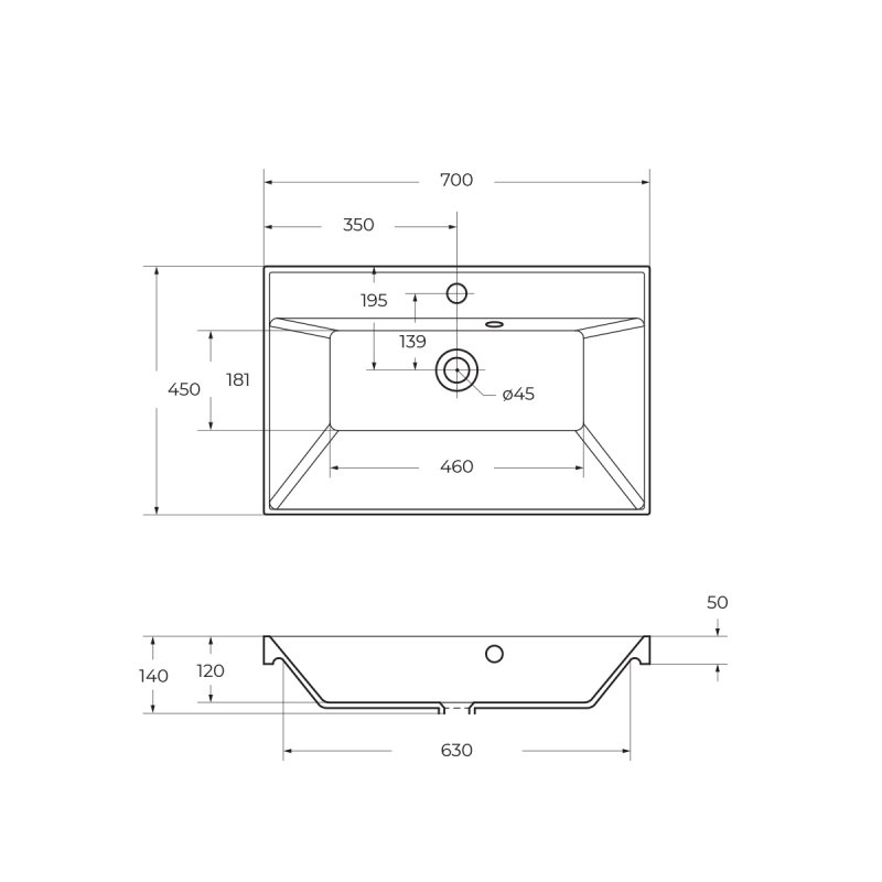 Раковина BelBagno BB700/450-LV-ART-AST-NERO 70 см, черный матовый