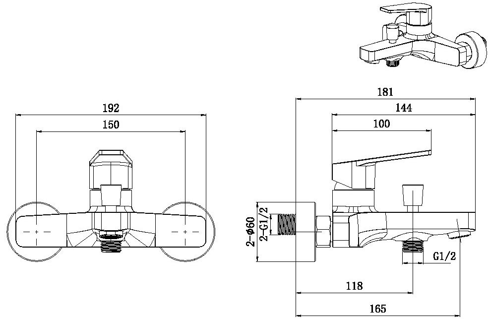 Смеситель для ванны Allen Brau Eclipse 5.E1003-31 черный матовый