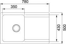 Кухонная мойка 78 см Franke Orion OID 611-78 3,5" 114.0443.361, кофе