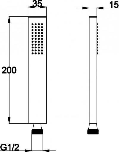 Ручной душ BelBagno Carin CAR-D2C-CRM