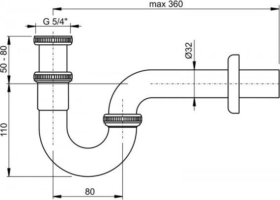 Сифон для раковины AlcaPlast A432