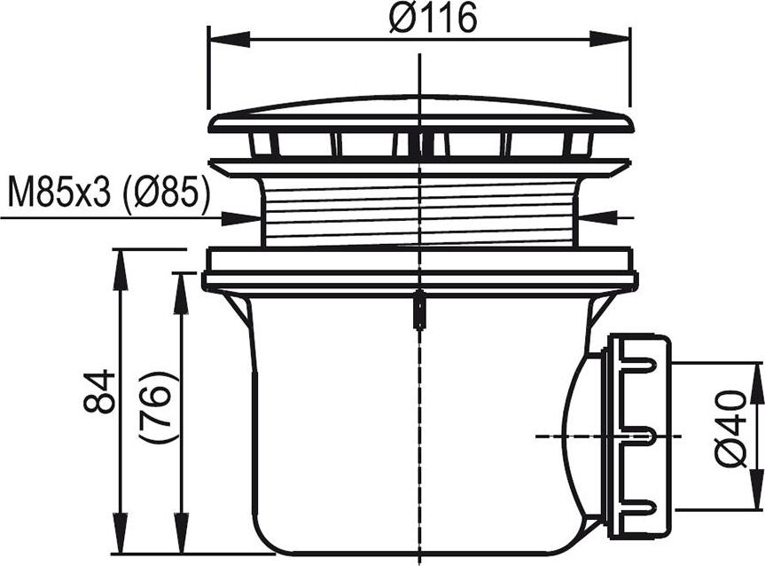 Сифон для поддонов Ravak Standard 90 X01314