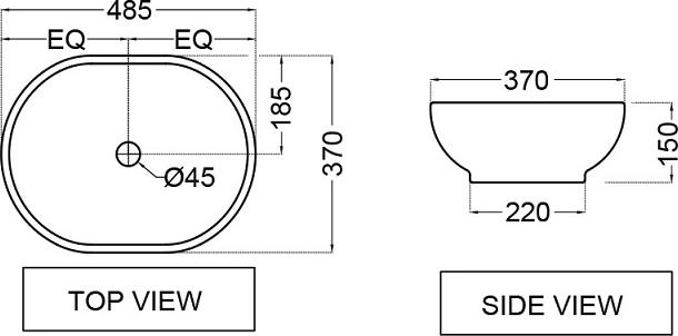 Раковина 49 см Jaquar Solo SLS-WHT-6901