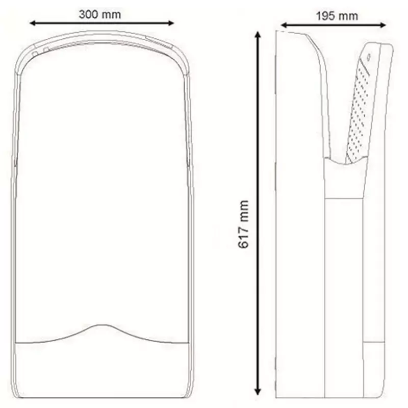 Сушилка для рук Nofer V-jet Triblade 01305.AS, металлик