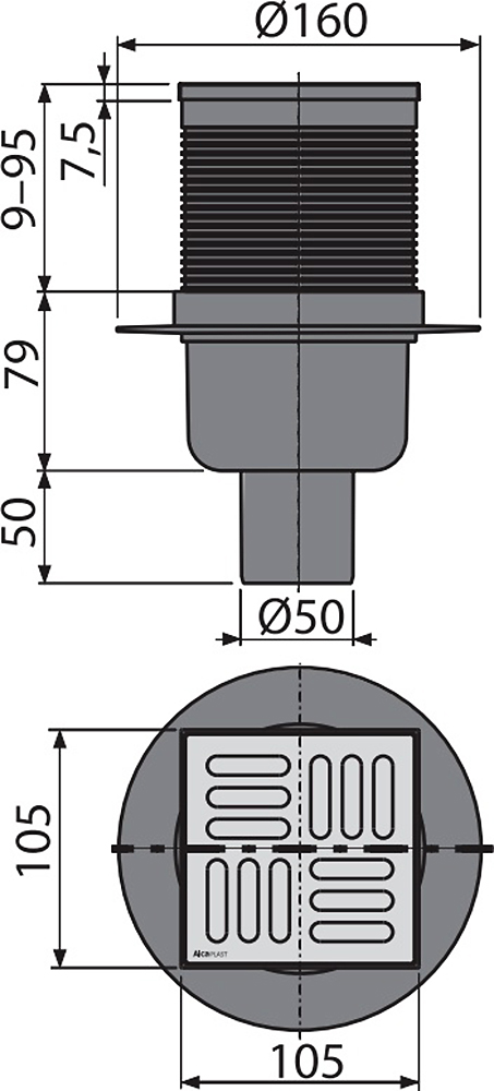 Душевой трап AlcaPlast APV32