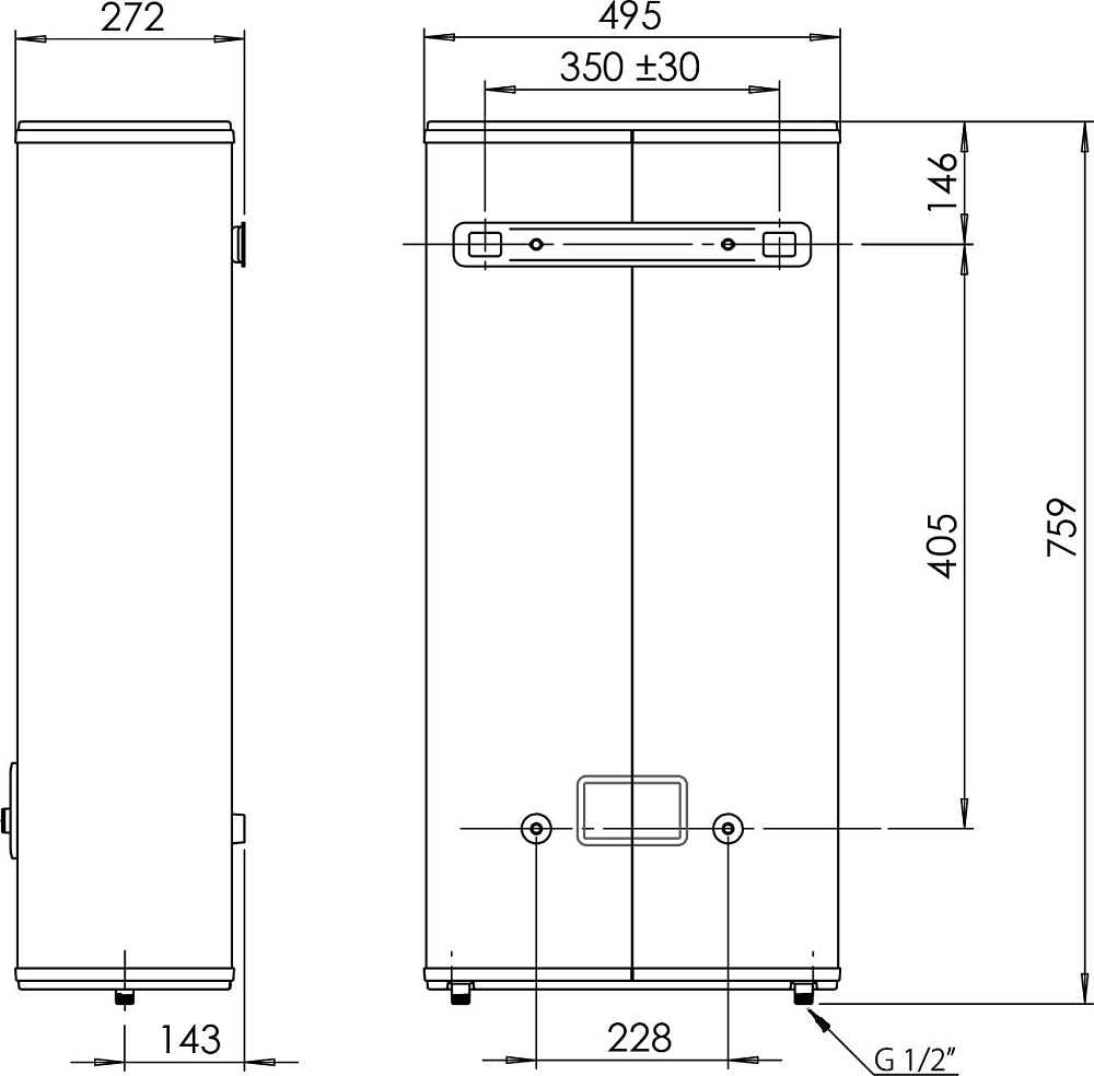 Водонагреватель Superlux Superlux Flat PW 50 V