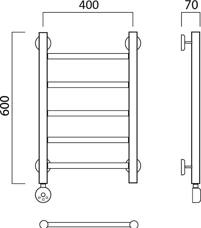 Полотенцесушитель электрический Aquanerzh Прямая 000-10A6040_L