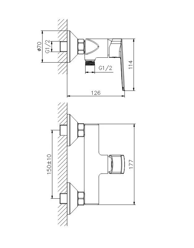 Смеситель для душа Koller Pool Style SL0450 хром