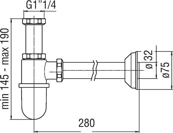 Сифон для раковины Nobili AV00103/2CR, хром