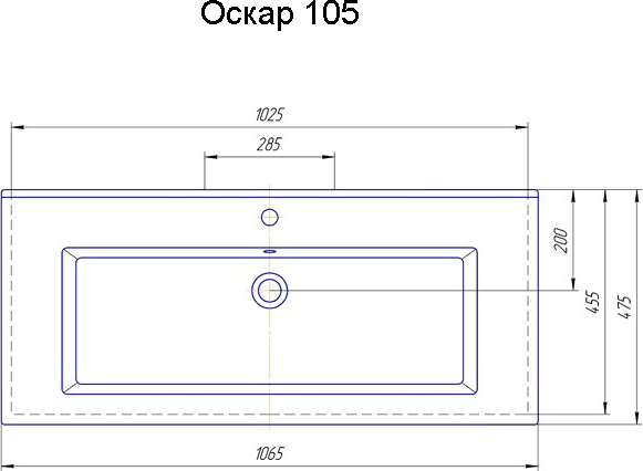 Тумба под раковину Misty Кантри П-Кан-01105-11802Я 105 см