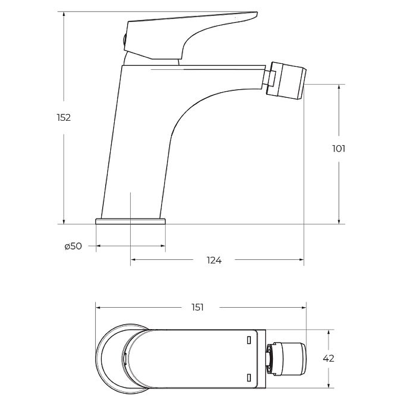 Смеситель для биде BelBagno Marino MARINO-BD-CRM-W0, хром