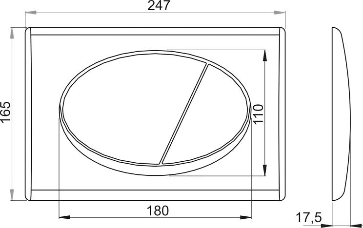 Кнопка смыва AlcaPlast ALCA M71 хром глянцевый