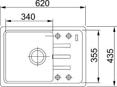 Кухонная мойка 62 см Franke Malta BSG 611-62 3,5" 114.0391.172, миндаль